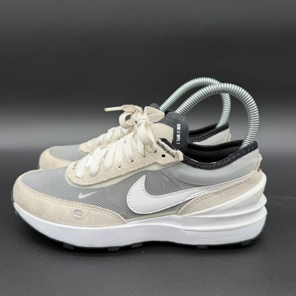 Nike Waffle One Shoes Summit White Gray Black Size 3.5Y Women's size 5